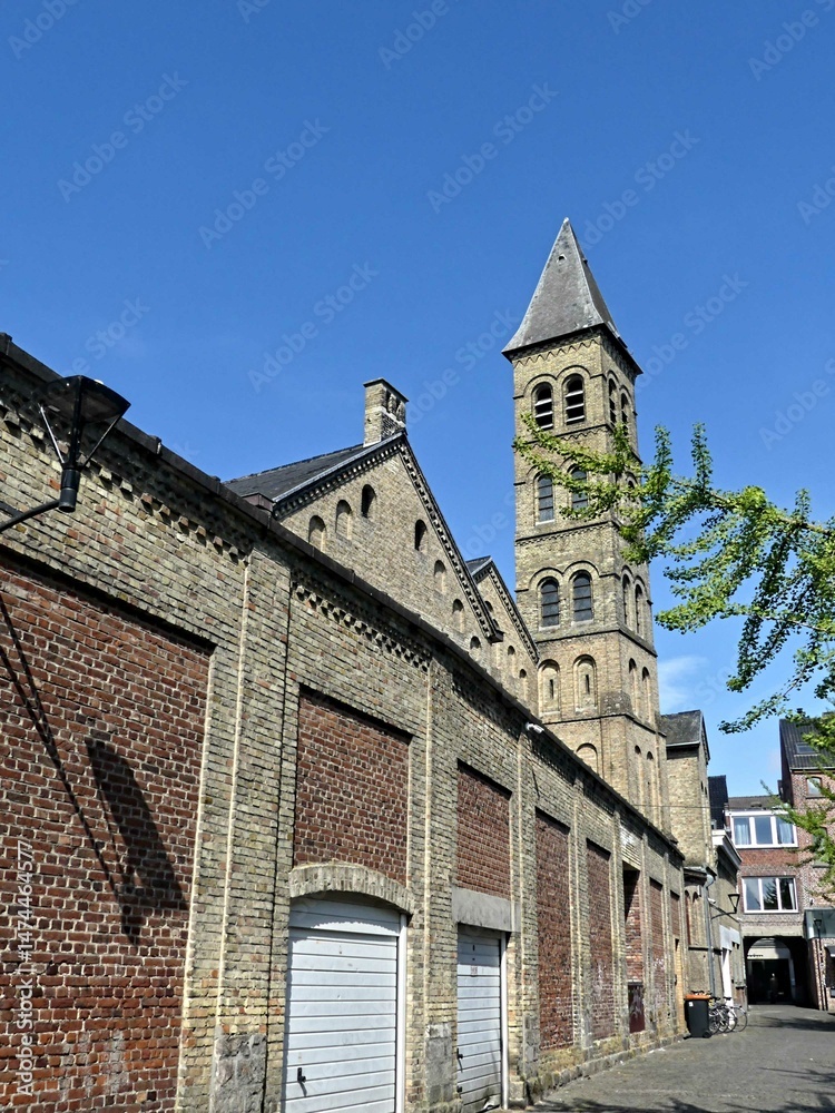 Obraz premium Ypres (Ieper), April 2025: Visit to the magnificent town of Ypres in Belgium. View of the town 