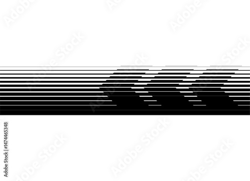 Vector stripe with arrows, for decoration of cars, boats, sportswear, toys, Sports pattern of black lines on a white background. Black and white background. Direction indicator, Race