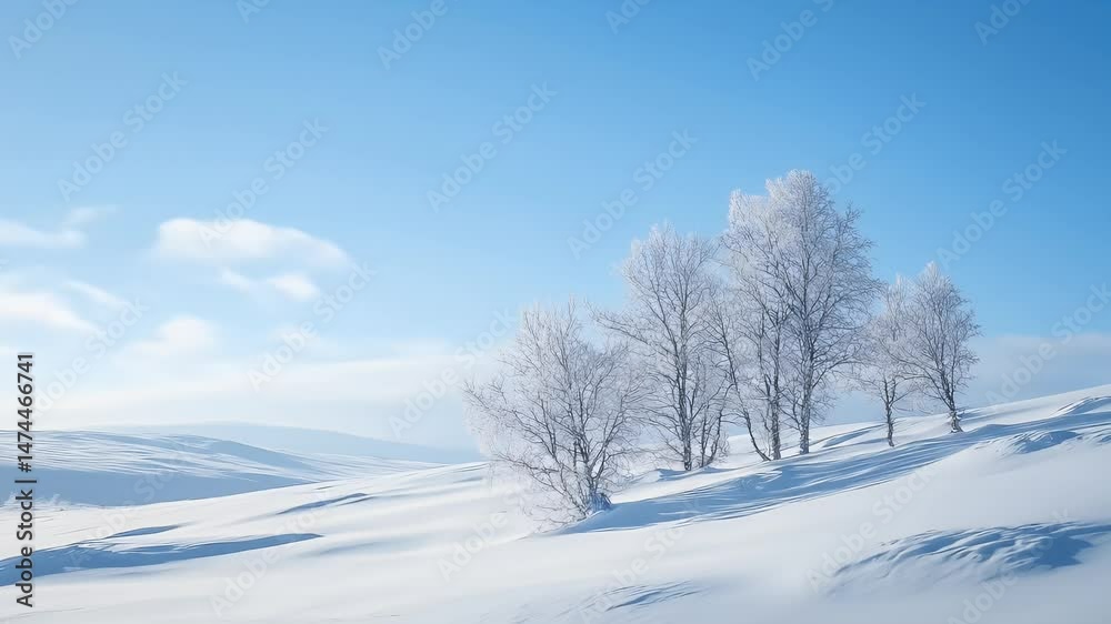 Snow Covered Hills and Trees under a Clear Blue Sky with Winter Landscape on a Bright Sunny Day with Frost and Scenic Views Snow Covered Hills and Trees under a Clear Blue Sky with Winter Landscape on a Bright Sunny Day with Frost and Scenic Views