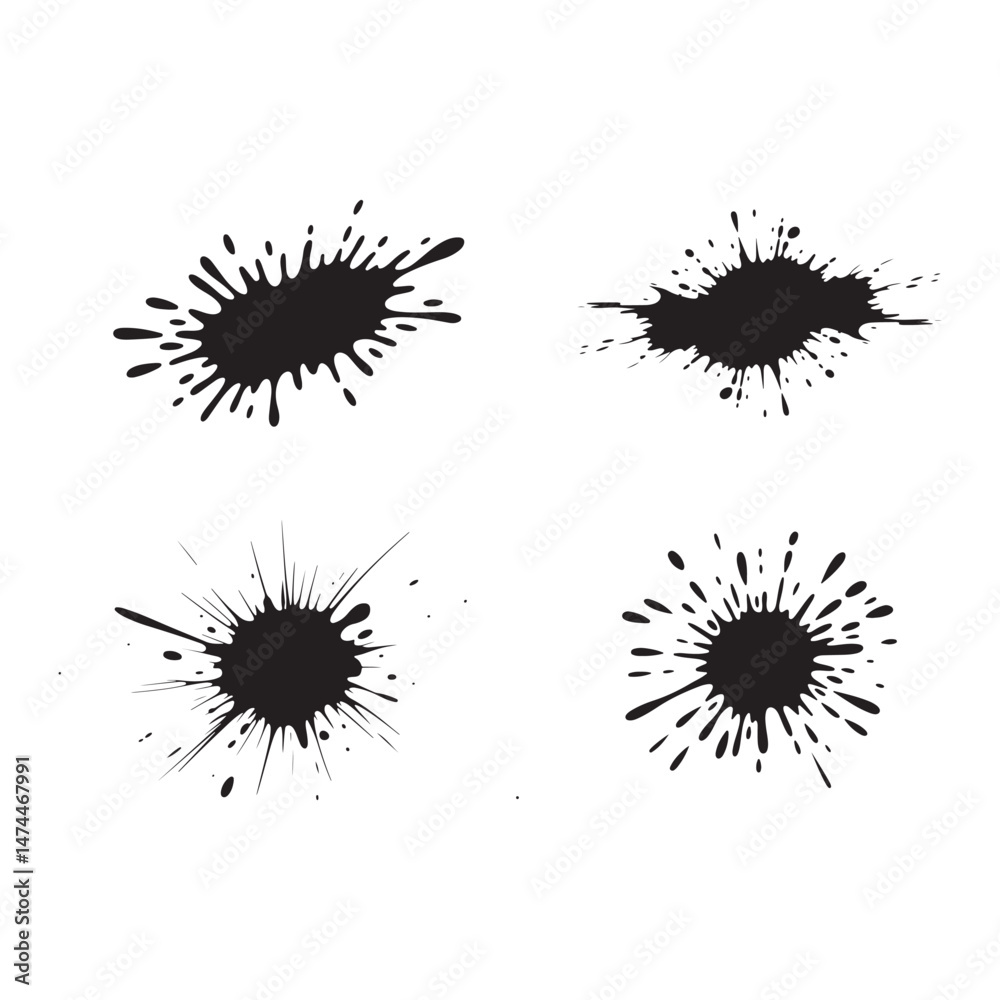 Black Ink Splatter Vector Illustration 2 Black Ink Splatter Vector Illustration 2