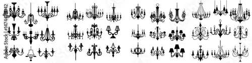 A modern set of home and outdoor lighting, lamps, and chandeliers is available