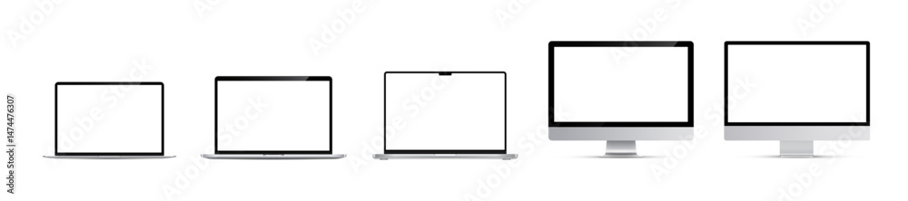 Modern device vector set. Laptop and monitor screen collection. Modern device vector set. Laptop and monitor screen collection.