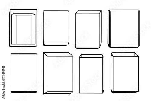 set of blank white buttons