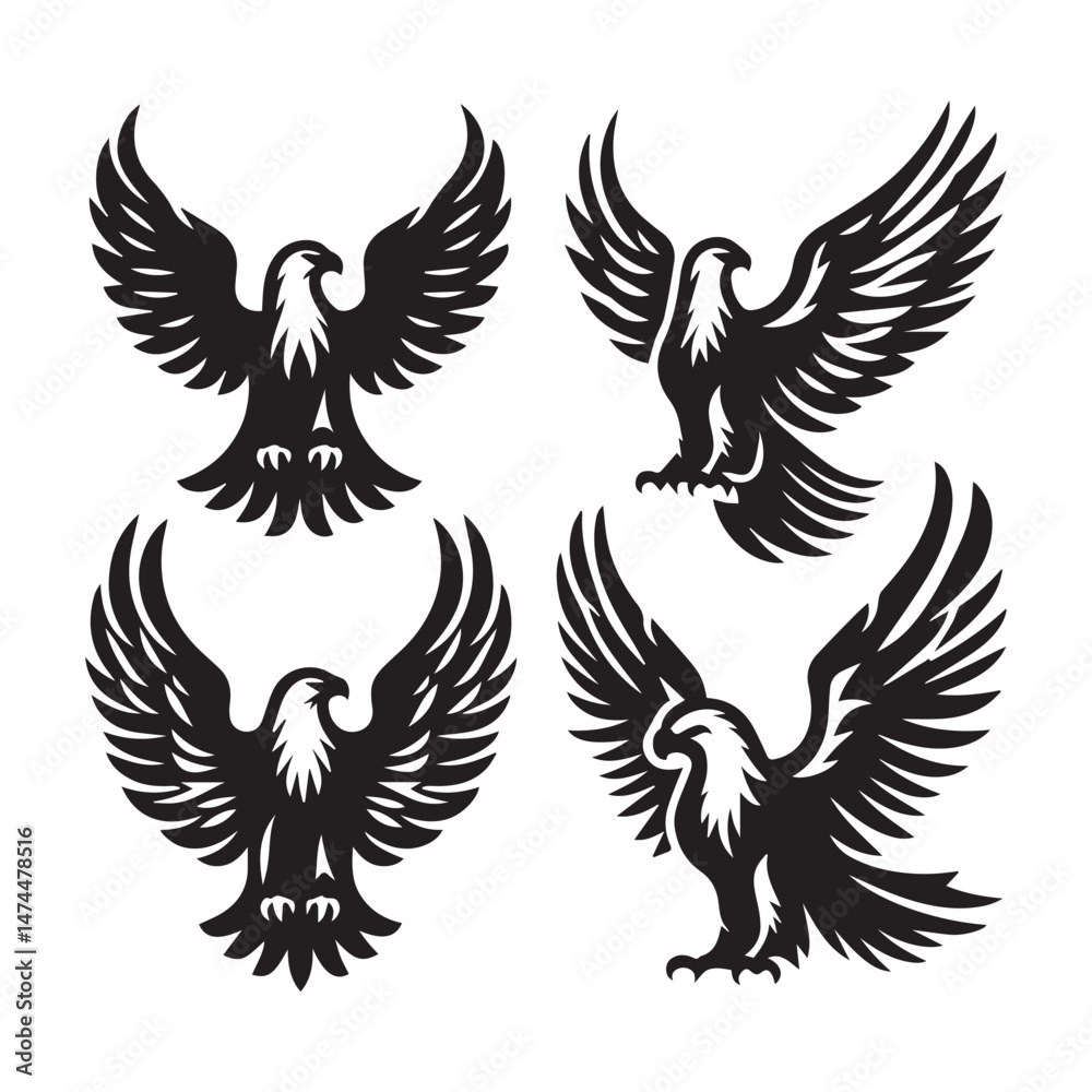 Fototapeta premium High Quality Eagle Silhouettes