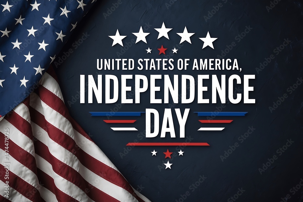Fototapeta premium Celebrating American Independence Day A Patriotic Image