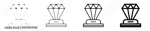 icone symbole pictogramme entreprise success diamant pierre precieuse graisse