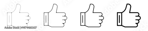 icone symbole pictogramme entreprise success travail main pouce graisse