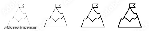 icone symbole pictogramme entreprise success travail sommet objectif graisse