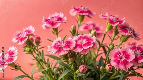 Delicate Pink Dianthus Flowers in Garden - Documentary Photography