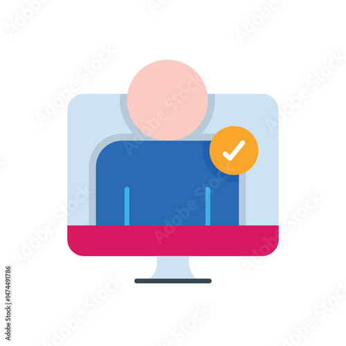 Digital Voting Vector icon