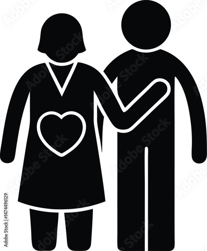 caregiver vector icon.