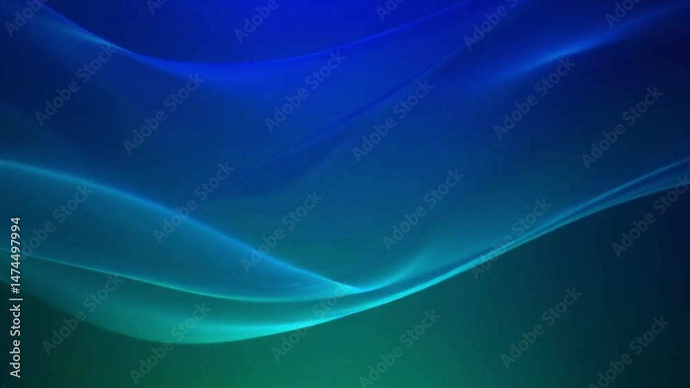 abstract blue wave on green background