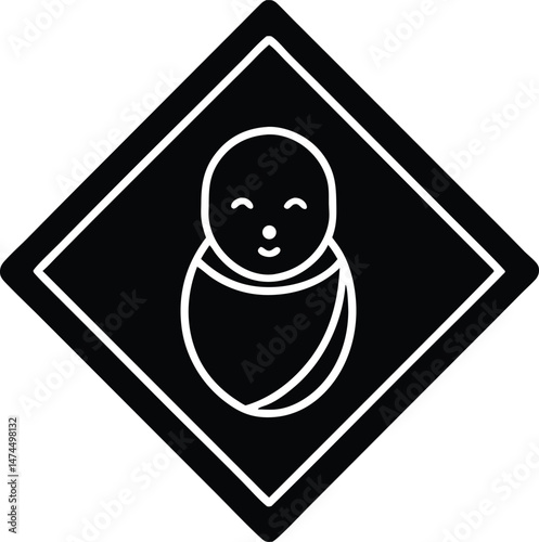 infant vector icon.