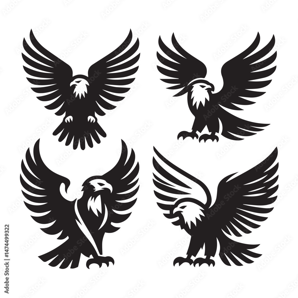 Fototapeta premium Elegant Eagle Vector Designs