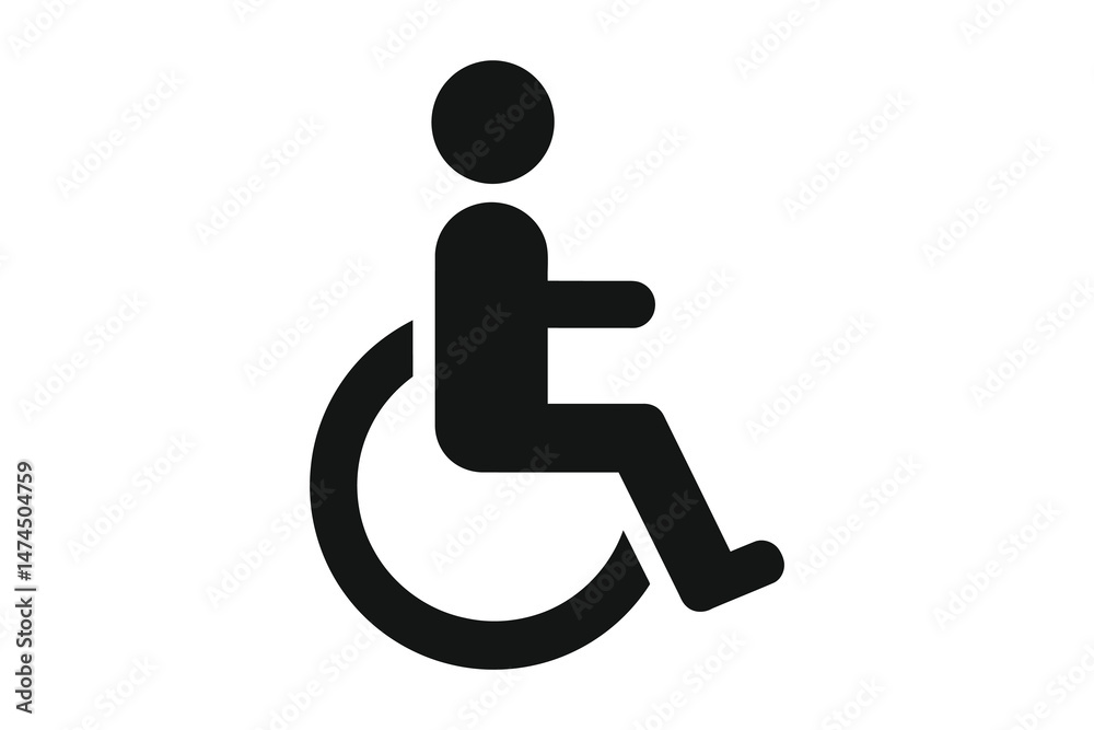 Handicap access symbol, wheelchair user icon, accessibility sign, vector art Handicap access symbol, wheelchair user icon, accessibility sign, vector art
