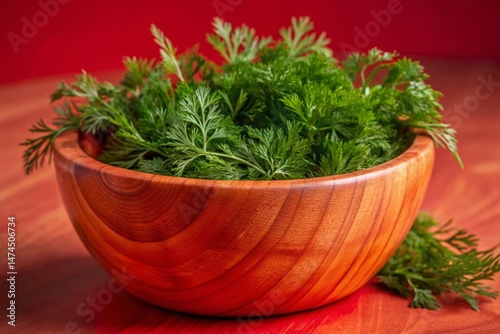 Fresh Herbs & Spices: Dill and Parsley Close-Up in Bowl for Cooking