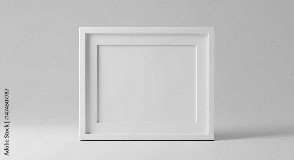 Blank white picture frame, isolated object, clean studio shot, perfect for mockups and minimalist design projects Blank white picture frame, isolated object, clean studio shot, perfect for mockups and minimalist design projects