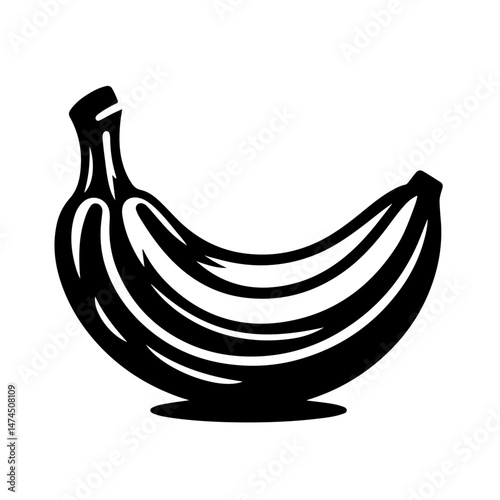 Banana Bunch Silhouette for Fruit and Healthy Eating Design