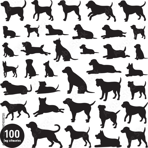 Loyal Dog Sitting Silhouette

Playful Puppy in Motion Vector

Dog and Owner Walking Together Art

Guard Dog Standing Alert Silhouette

Cute Dog Face Minimal Line Design