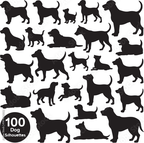 Loyal Dog Sitting Silhouette

Playful Puppy in Motion Vector

Dog and Owner Walking Together Art

Guard Dog Standing Alert Silhouette

Cute Dog Face Minimal Line Design