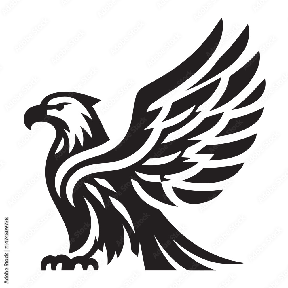 Obraz premium Stylized Eagle Icons Vector