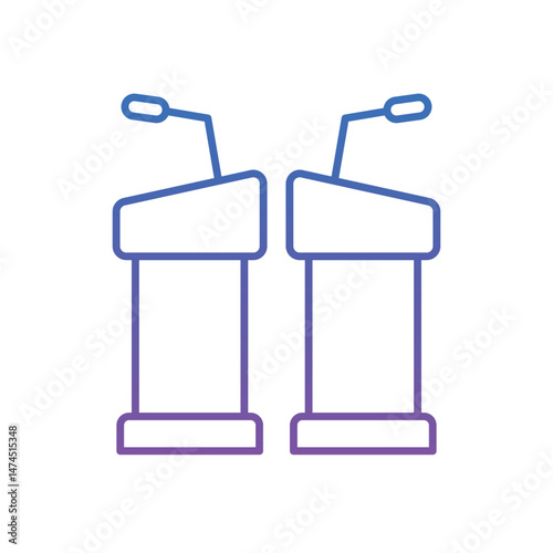 Debate Vector icon