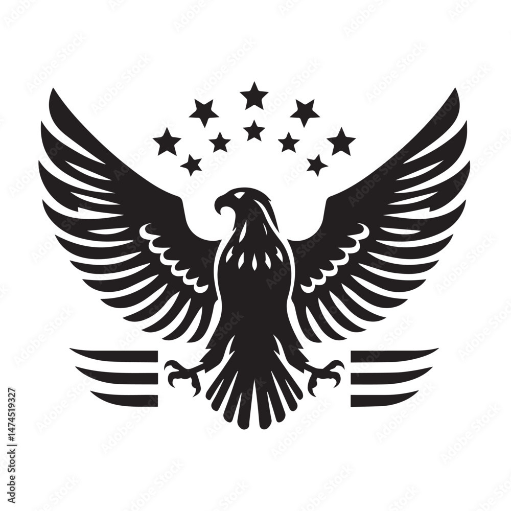 Fototapeta premium Vector Eagle Shapes in Black