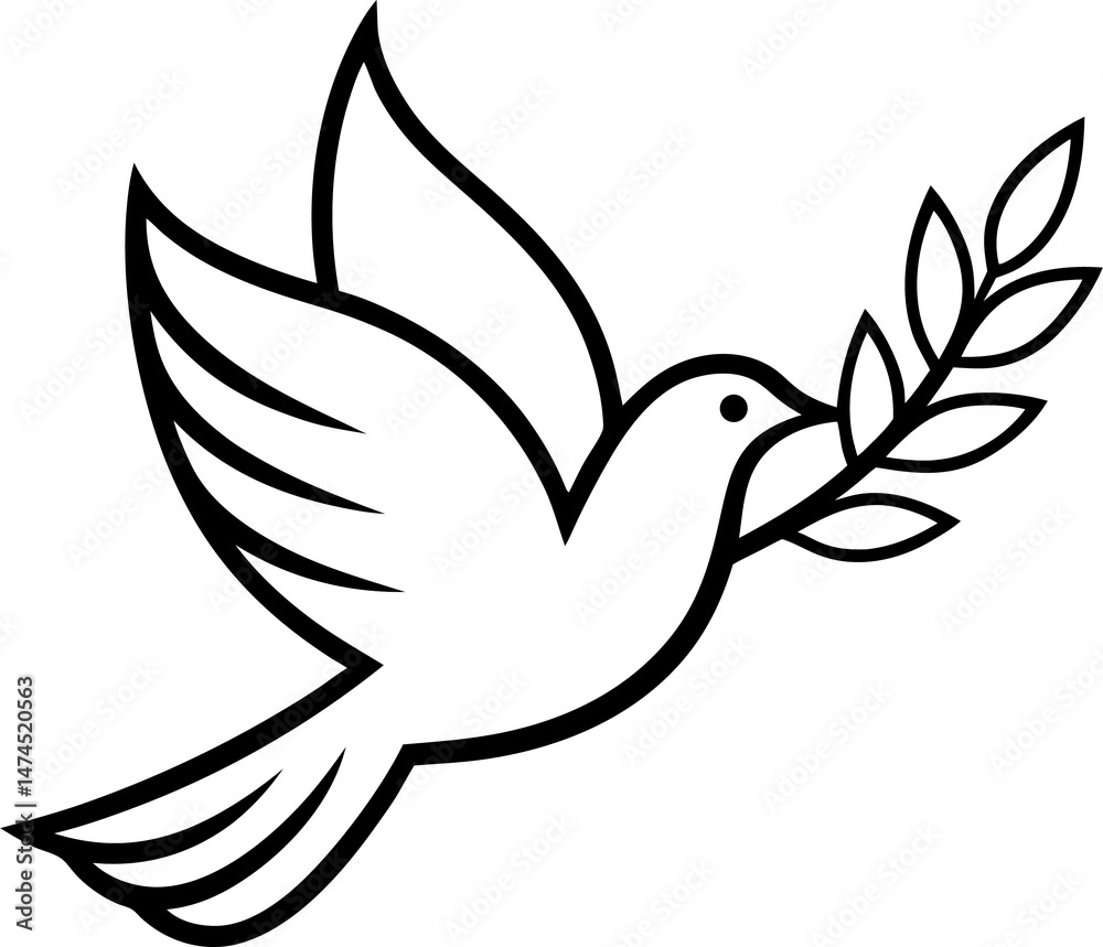 Obraz premium dove of peace vector