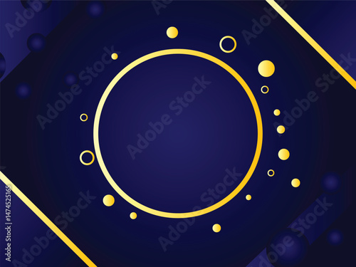 Circle dot three-dimensional gradient blue vector background
