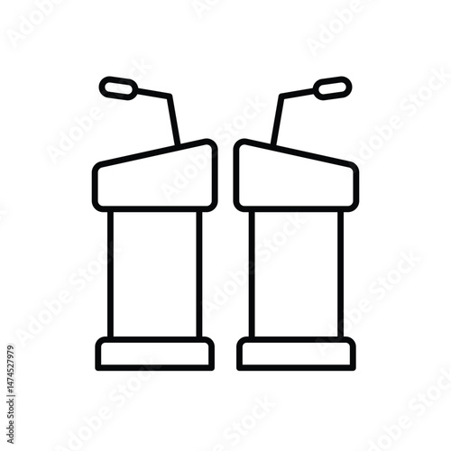 Debate Vector icon