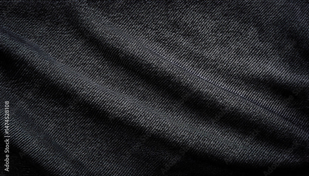 Fototapeta premium dark black denim texture background