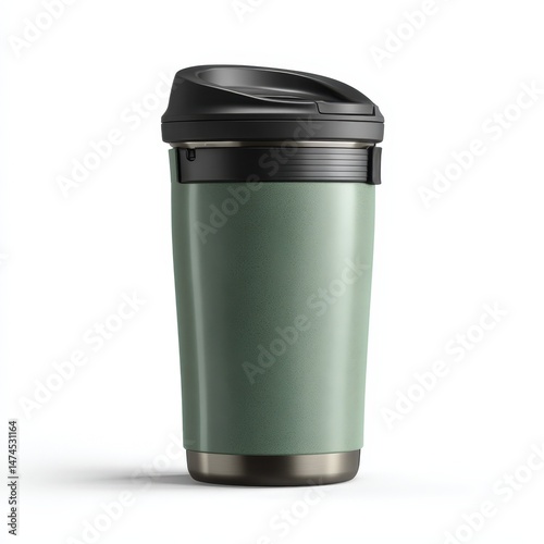 Wallpaper Mural Stylish Sage Green Travel Mug with Black Lid Perfect for Coffee or Tea on the Go Torontodigital.ca