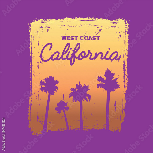 splendid pairing of refined lettering and vibrant imagery of California
