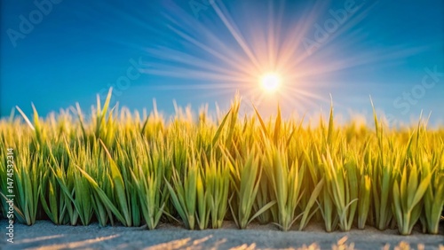 Lush Green Grass Field, Summer Meadow Landscape Photography