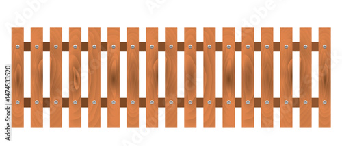 Wooden fence. Vector clipart isolated on white background.
