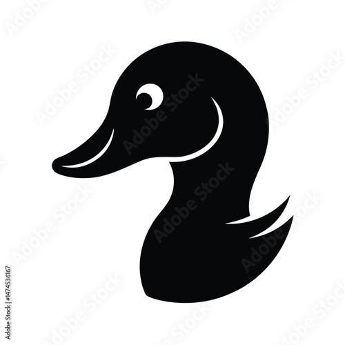 duck black head silhouette 