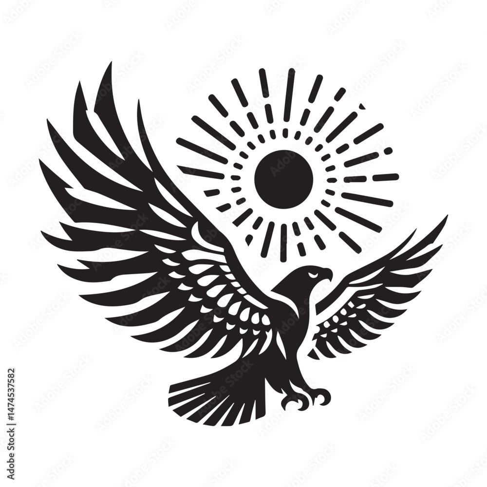 Obraz premium Eagle Silhouette Graphics Collection