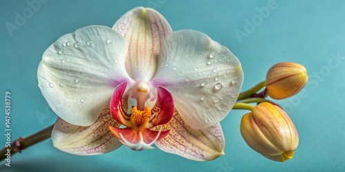 Macro Photography: Delicate White Orchid, Vanilla Fragrance, Close-Up