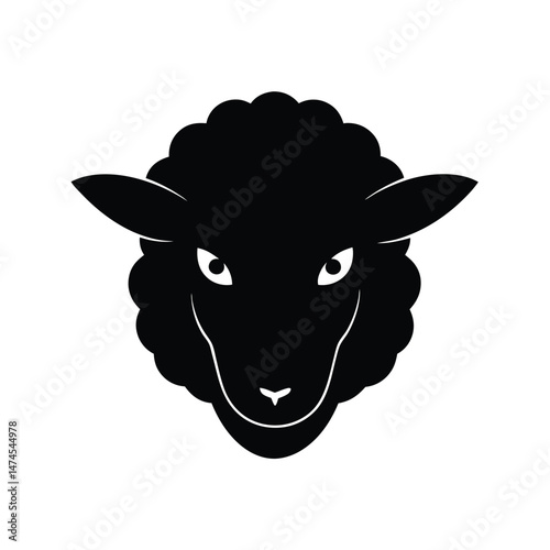 sheep black head silhouette 