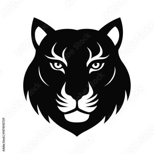 tiger black head silhouette 
