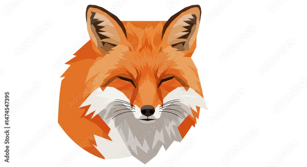 Fototapeta premium Isolated Fox Portrait