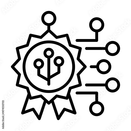 Digital competences single icon