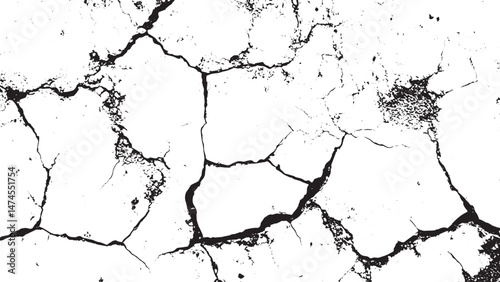 Texture soil dry crack Sketch crack texture. Ground cracks background.