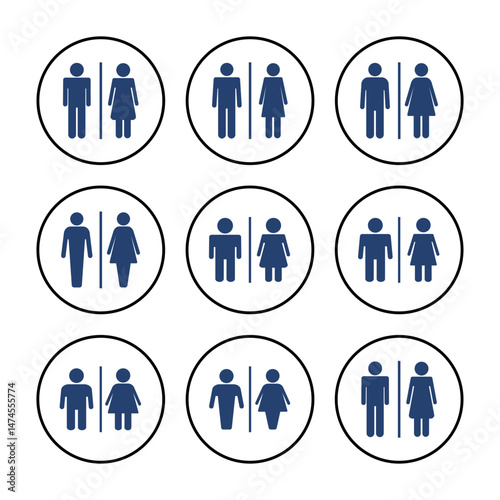 Toilet icon vector. restrooms icon vector. bathroom sign. wc, lavatory