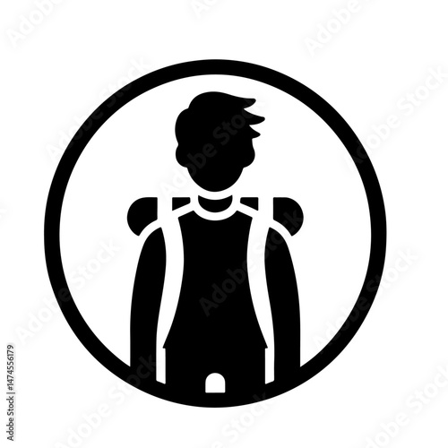 Waving Person Silhouette for Greeting and Communication Design