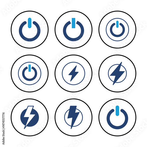 Power icon vector. Power Switch Icon. Electric power