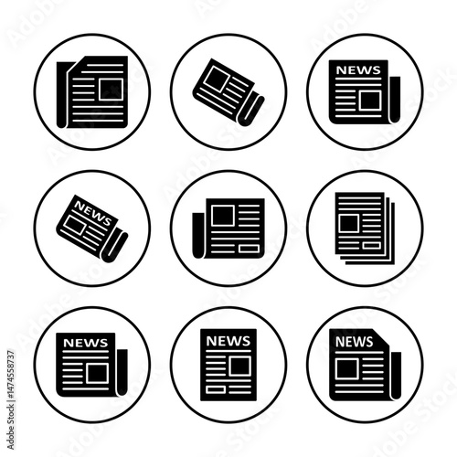 Newspaper icon vector. news paper vector sign