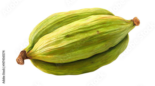 Wallpaper Mural Green banana with a smooth texture and natural shape Torontodigital.ca