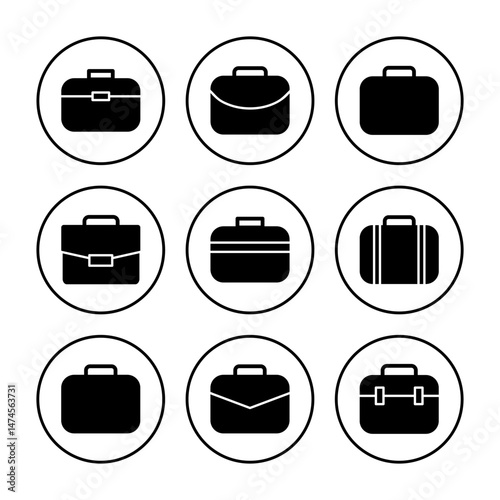 Briefcase icon vector. suitcase icon. luggage symbol.