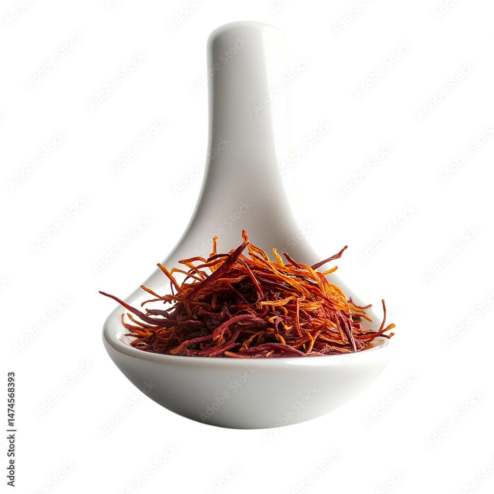 Fototapeta premium Saffron in Spoon for Premium Dishes, Culinary Projects, and Wellness Recipes